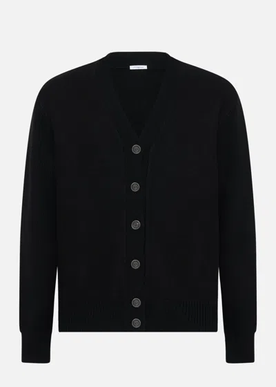 Malo Cardigan In Lana Sostenibile In Black