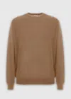 Malo Cashmere And Silk Crewneck In Brown
