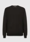 Malo Maglia Girocollo In Cashmere E Seta In Black