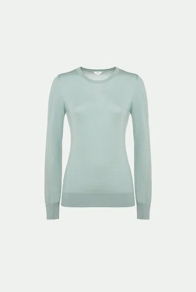 Malo Cashmere And Silk Crewneck In Blue