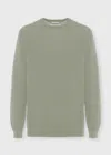 Malo Cashmere And Silk Crewneck Sweater In Green