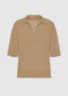 Malo Cashmere And Silk Polo In Brown