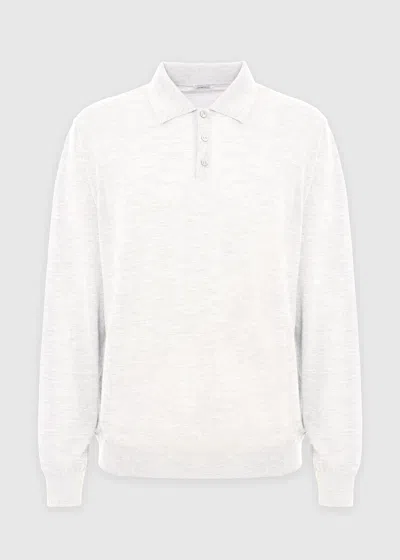 Malo Cashmere And Silk Polo In White