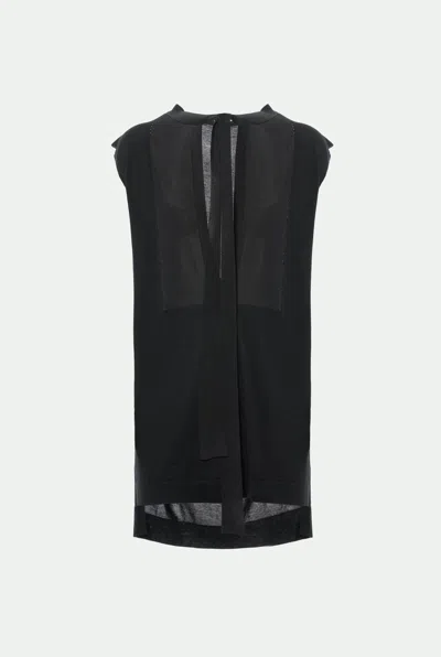 Malo Cashmere And Silk Sleeveless Jumper In Black