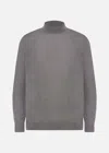 Malo Cashmere And Silk Turtleneck In Gray