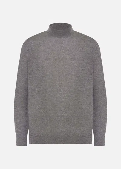 Malo Cashmere And Silk Turtleneck In Gray