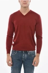 Malo Cashmere And Silk V-neck Sweater In Brown
