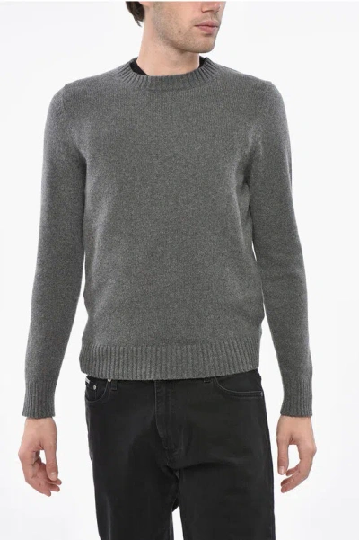 Malo Cashmere And Wool Crew-neck Sweater In Gray