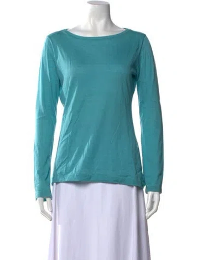 Pre-owned Malo Cashmere Bateau Neckline T-shirt In Green