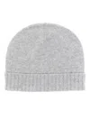 Malo Cashmere Beanie Hat In Grey