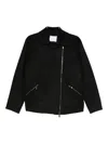 Malo Cashmere Biker Jacket In Black