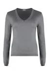 Malo Cashmere Blend Pullover In Gray