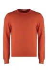 Malo Cashmere Blend Pullover In Orange