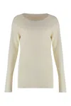 Malo Cashmere Blend Pullover In Panna
