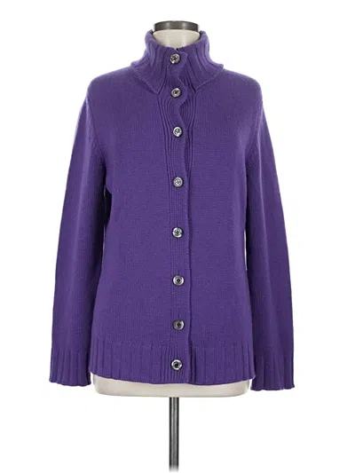 Pre-owned Malo Cashmere Cardigan Sweater In Purple