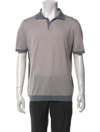 Pre-owned Malo Cashmere Collar Polo Sweater In Neutral
