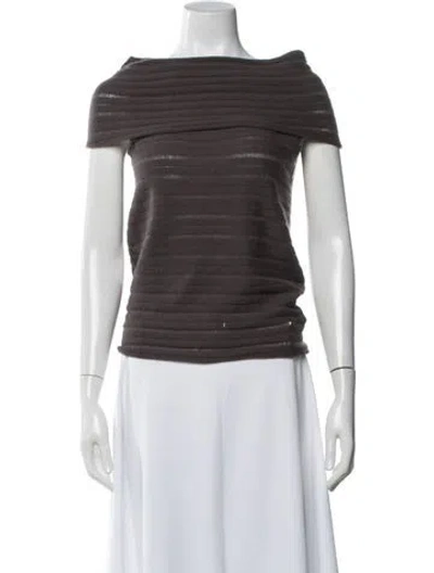 Pre-owned Malo Cashmere Cowl Neck Sweater In Brown