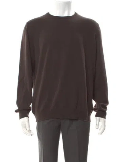Pre-owned Malo Cashmere Crew Neck Pullover In Brown