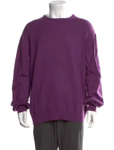 Pre-owned Malo Cashmere Crew Neck Pullover In Purple