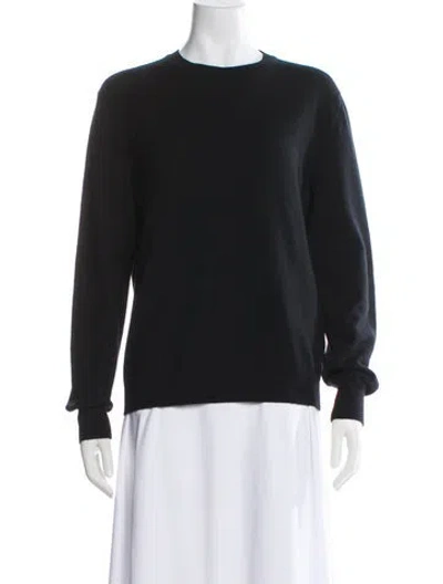 Pre-owned Malo Cashmere Crew Neck Sweater In Black