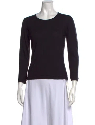 Pre-owned Malo Cashmere Crew Neck Sweater In Black