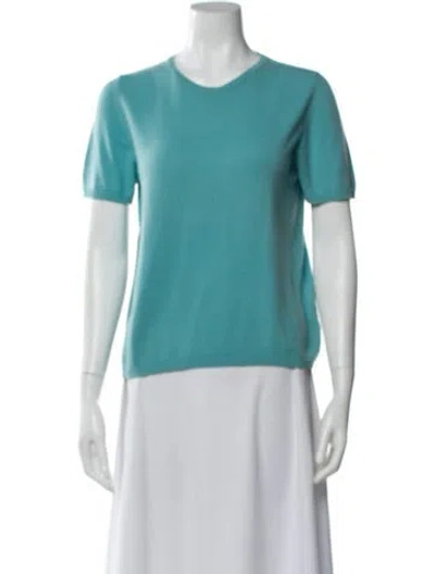 Pre-owned Malo Cashmere Crew Neck Sweater In Blue