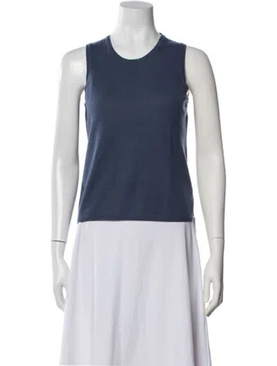Pre-owned Malo Cashmere Crew Neck Sweater In Blue
