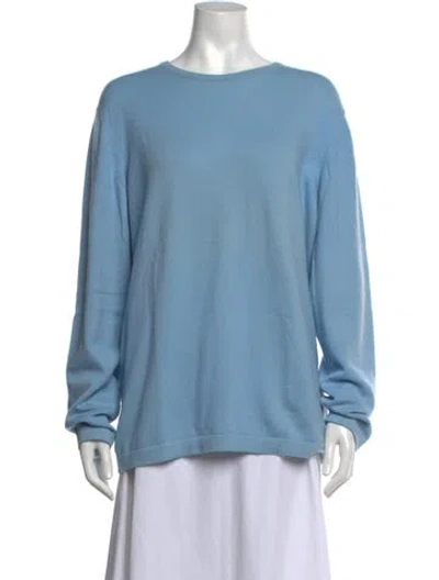Pre-owned Malo Cashmere Crew Neck Sweater In Blue