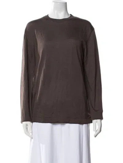 Pre-owned Malo Cashmere Crew Neck Sweater In Brown