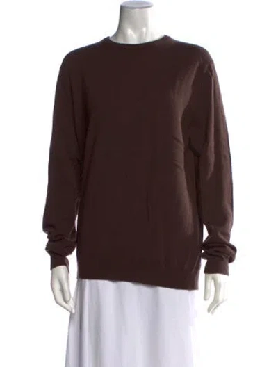 Pre-owned Malo Cashmere Crew Neck Sweater In Brown