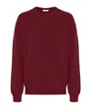 Malo Cashmere Crew-neck Sweater In Burgundy