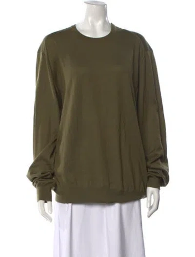 Pre-owned Malo Cashmere Crew Neck Sweater In Green