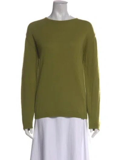 Pre-owned Malo Cashmere Crew Neck Sweater In Green