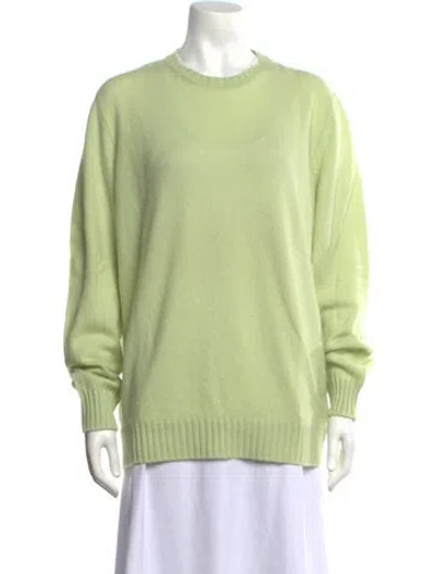 Pre-owned Malo Cashmere Crew Neck Sweater In Green