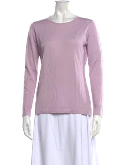 Pre-owned Malo Cashmere Crew Neck Sweater In Purple