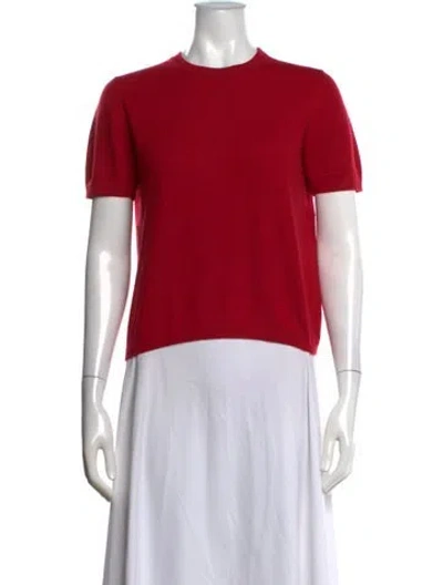 Pre-owned Malo Cashmere Crew Neck Sweater In Red