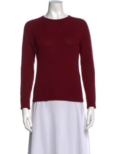 Pre-owned Malo Cashmere Crew Neck Sweater In Red