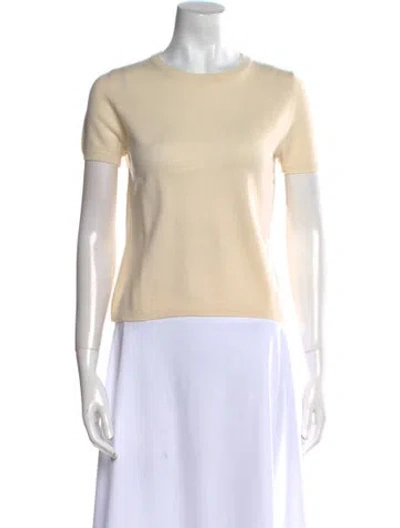 Pre-owned Malo Cashmere Crew Neck Sweater In White