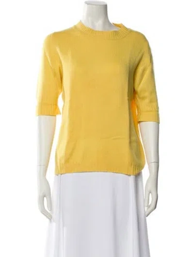 Pre-owned Malo Cashmere Crew Neck Sweater In Yellow
