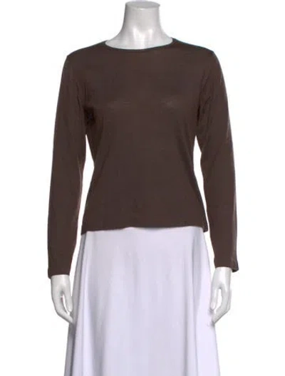 Pre-owned Malo Cashmere Crew Neck Top In Brown