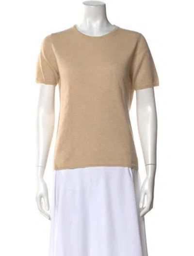 Pre-owned Malo Cashmere Crew Neck T-shirt In Neutrals