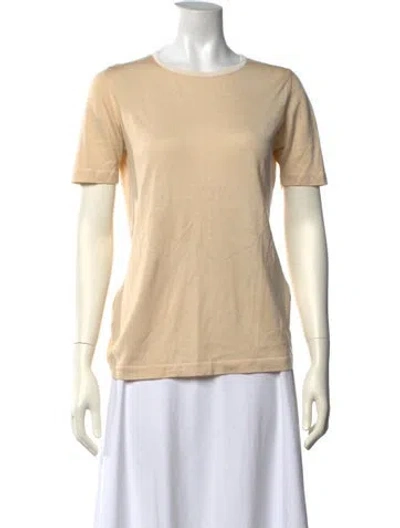 Pre-owned Malo Cashmere Crew Neck T-shirt In Yellow