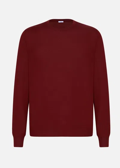 Malo Cashmere Crew-neck Sweater In Burgundy