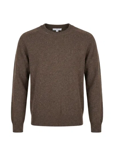 Malo Cashmere Crew-neck Sweater In Brown