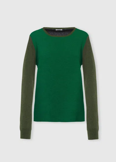 Malo Cashmere Crewneck Sweater, Candies Woman In Green