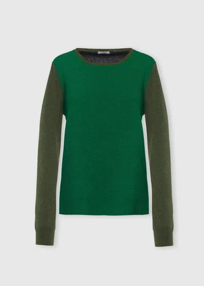 Malo Maglia Girocollo In Cashmere, Candies Donna In Green