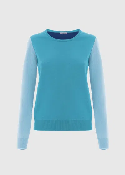 Malo Maglia Girocollo In Cashmere, Candies Donna In Blue