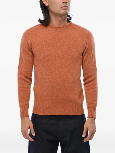 Malo Cashmere Crew-neck Sweater In Orange