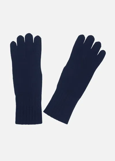 Malo Guanti In Cashmere In Blue