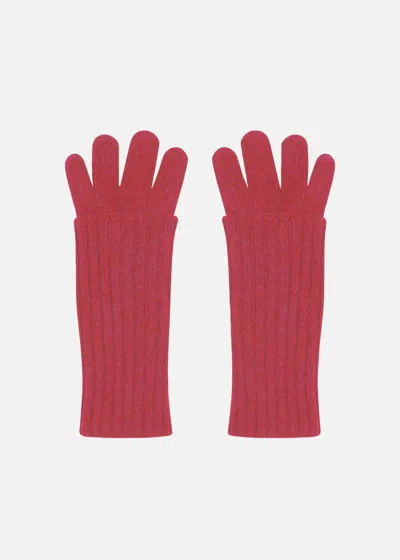 Malo Guanti In Cashmere In Red